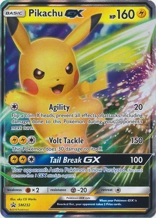 Pikachu GX [Agility | Volt Tackle | Tail Break GX]