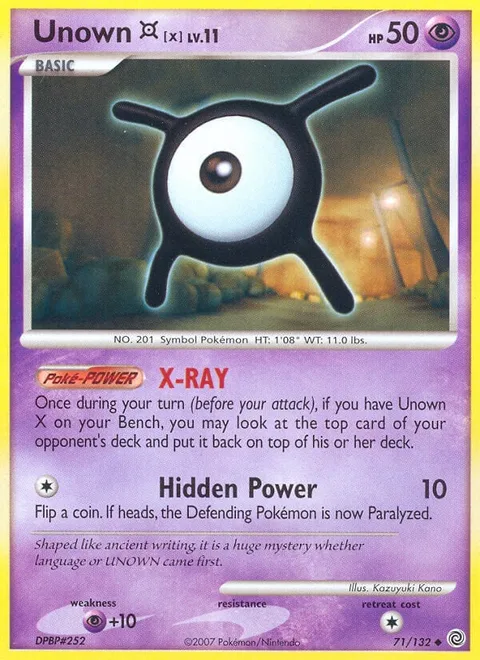 Unown [X] Lv.11 [X-RAY | Hidden Power]