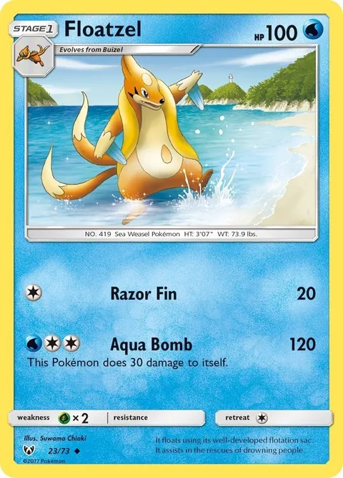 Floatzel [Razor Fin | Aqua Bomb]