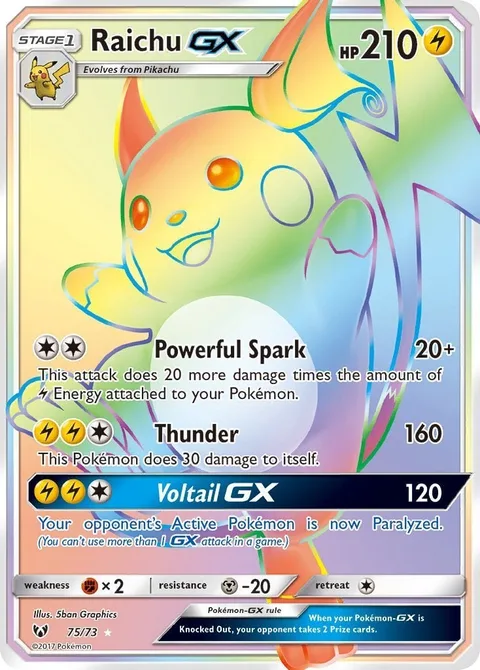 Raichu GX [Powerful Spark | Thunder | Voltail GX]