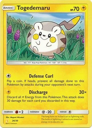Togedemaru [Defense Curl | Discharge]