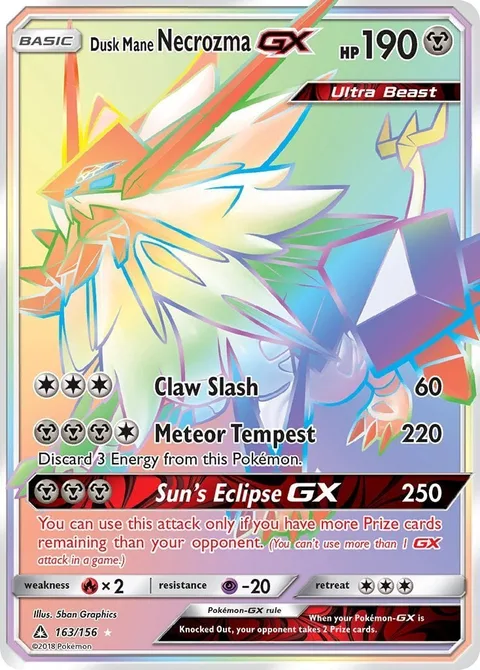 Dusk Mane Necrozma GX [Claw Slash | Meteor Tempest | Sun's Eclipse GX]