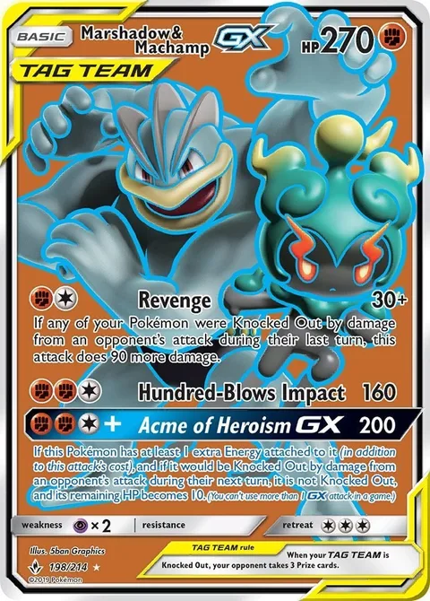 Marshadow & Machamp GX [Revenge | Hundred-Blows Impact | Acme of Heroism GX]