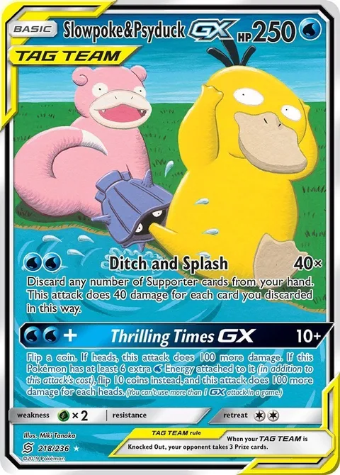 Slowpoke & Psyduck GX [Ditch and Splash | Thrilling Times GX]