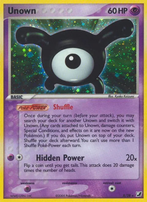 Unown [X] [Shuffle | Hidden Power]