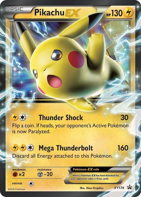 Pikachu EX [Thunder Shock | Mega Thunderbolt]
