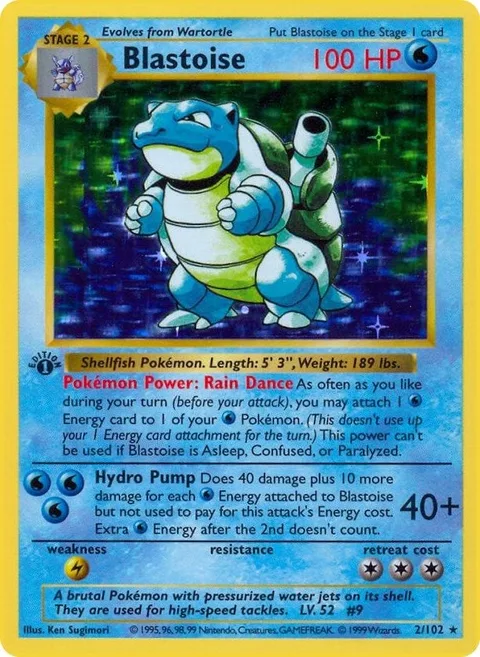 Blastoise [Rain Dance | Hydro Pump]
