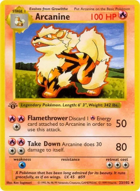 Arcanine [Flamethrower | Take Down]