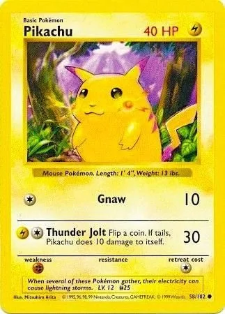 Pikachu [Gnaw | Thunder Jolt]