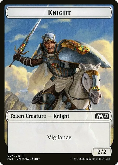Knight Token (White 2/2 Vigilance)