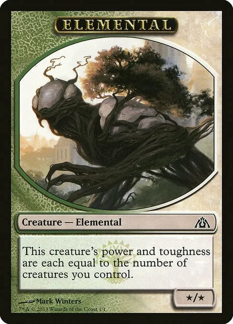 Elemental Token (Green and White */*)
