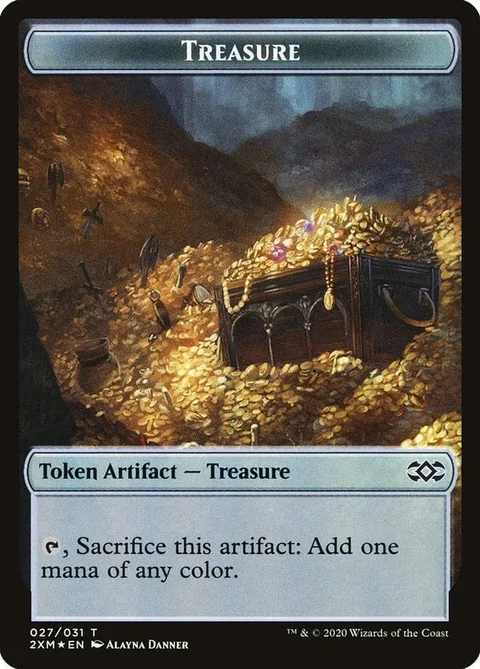 Treasure Token // Wurm Token (A 3/3 Deathtouch)