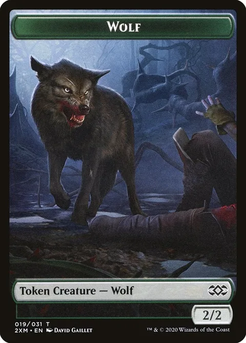 Wolf Token (BG 2/2) // Wurm Token (A 3/3 Lifelink)