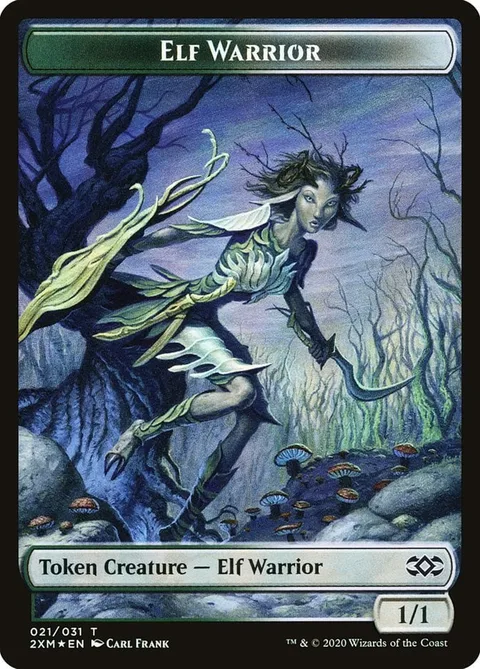 Elf Warrior Token (GW 1/1) // Plant Token (G 0/1)