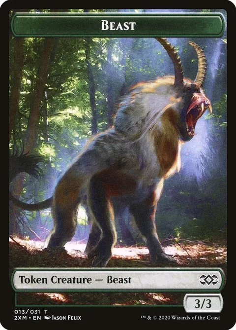 Beast Token (G 3/3) // Soldier Token (W 1/1)