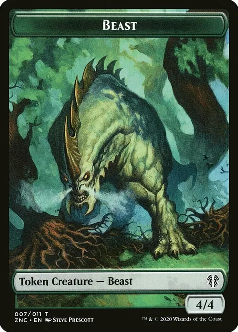 Beast Token (G 4/4) // Saproling Token (G 1/1)