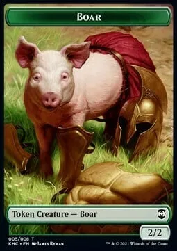 Boar Token (G 2/2) // Spirit Token (W 1/1)