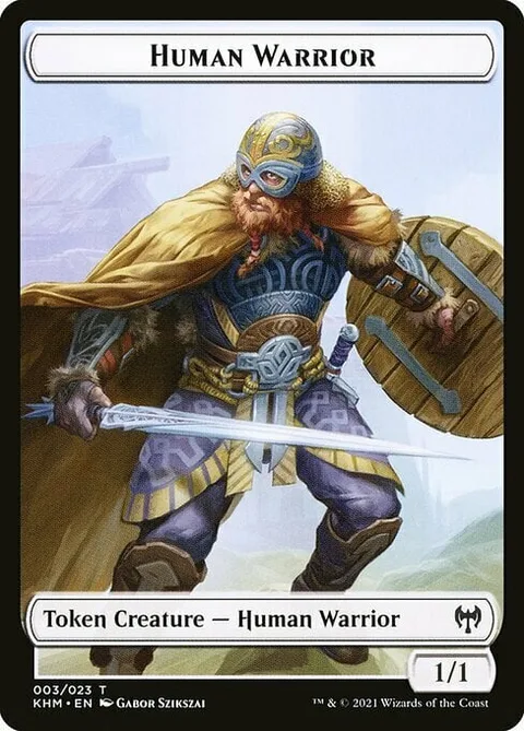 Human Warrior Token (White 1/1)