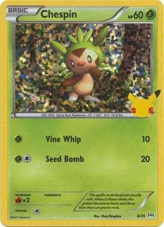 Chespin [Vine Whip | Seed Bomb]