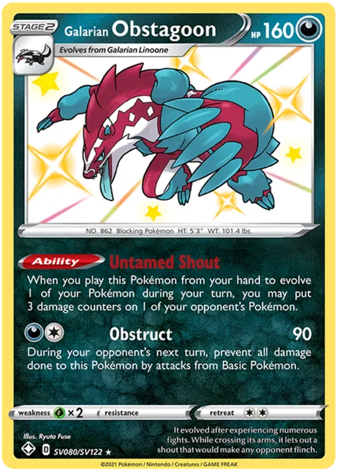Galarian Obstagoon [Untamed Shout | Obstruct]