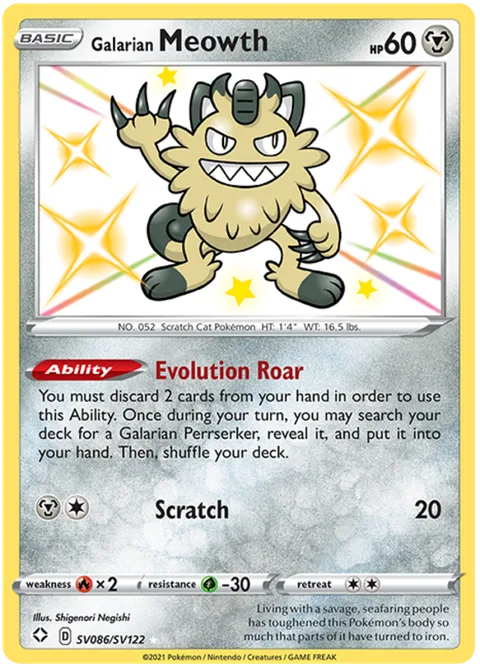 Galarian Meowth [Evolution Roar | Scratch]