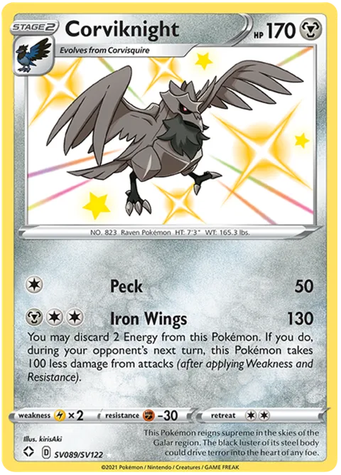 Corviknight [Peck | Iron Wings]