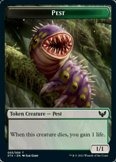 Pest Token (BG 1/1) // Elemental Token (UR 4/4)