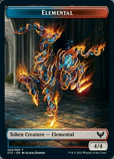 Elemental Token (UR 4/4) // Treasure Token