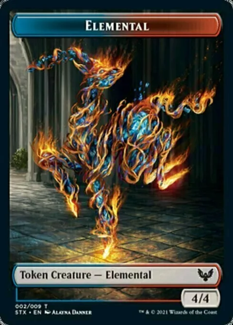 Elemental Token (UR 4/4) // Spirit Token (RW 3/2)