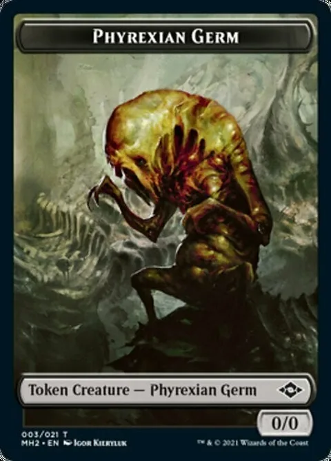Phyrexian Germ Token (B 0/0) // Squirrel Token (G 1/1)