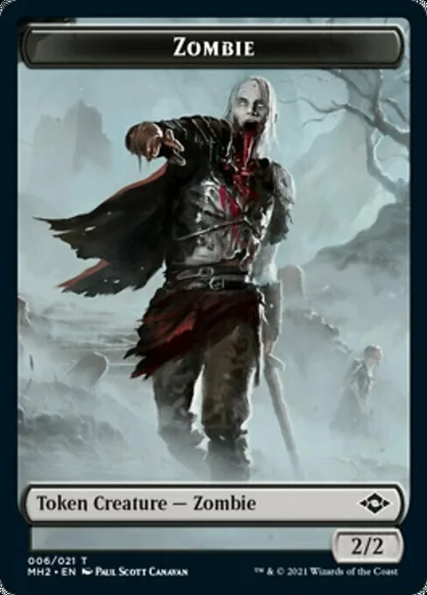 Zombie Token (B 2/2) // Squirrel Token (G 1/1)