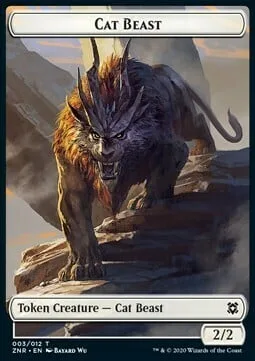 Cat Beast Token (W 2/2) // Construct Token (A 1/1)