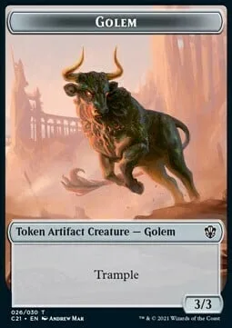 Golem Token (A 3/3 Trample) // Thopter Token (A 1/1)