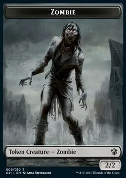 Zombie Token (B 2/2) // Spirit Token (WB 1/1)
