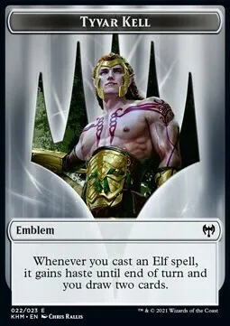 Tyvar Kell Emblem // Human Warrior Token (W 1/1)