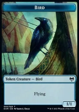 Bird Token (U 1/1) // Dwarf Berserker Token (R 2/1)