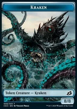 Kraken Token (U 8/8) // Human Soldier Token (W 1/1)