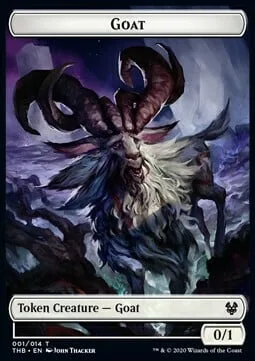 Goat Token (W 0/1) // Satyr Token (R 1/1)