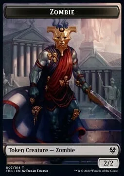 Zombie Token (B 2/2) // Satyr Token (R 1/1)