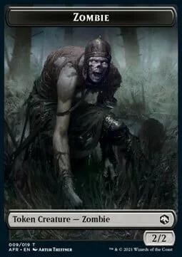 Zombie Token (B 2/2) / Wolf Token (G 2/2)