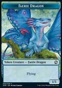 Faerie Dragon Token (U 1/1) // Wolf Token (G 2/2)
