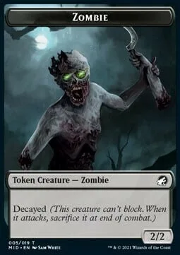 Zombie Token (B 2/2 Decayed) // Zombie Token (B 2/2)