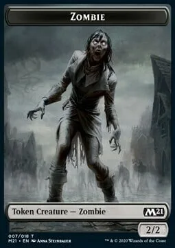 Zombie Token (B 2/2) // Cat Token (G 2/2)