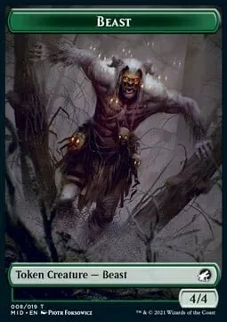 Beast Token (G 4/4) // Human Token (W 1/1)