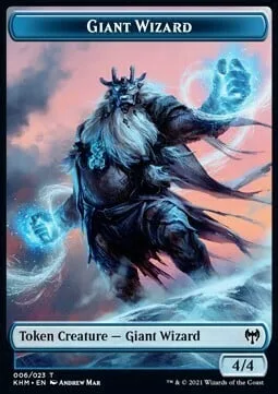 Giant Wizard Token (U 4/4) // Dwarf Berserker Token (R 2/1)