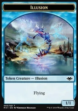 Illusion Token (U 1/1 Flying) // Elephant Token (G 3/3)