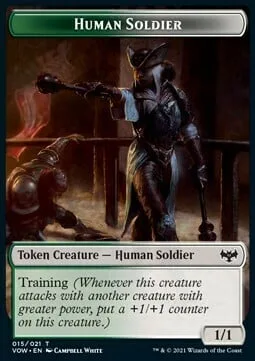 Human Soldier Token (GW 1/1) // Human Token (W 1/1)