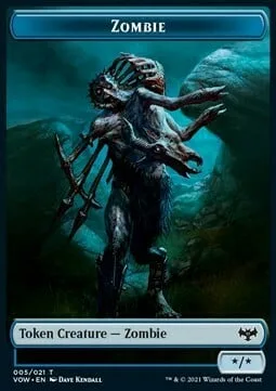 Zombie Token (U */*) // Human Token (W 1/1)