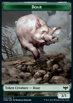 Boar Token (G 3/1) // Zombie Token (B 2/2)