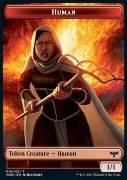 Human Token (R 1/1) // Zombie Token (B 2/2)